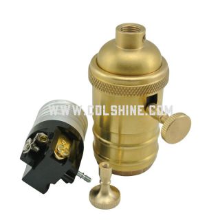 Brass lampholder with switch