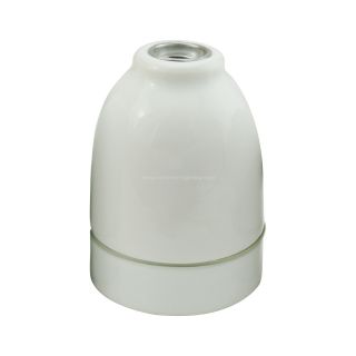 White Porcelain Ceramic E27 Screw Lamp Holder