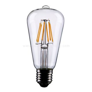 ST58 Vintage LED Edison Light Bulbs Warm White 2700K LED Filament Bulbs 6W 